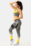 Zelocity Quick Dry Gym Leggings - Anthracite Melange — thumbnail 4
